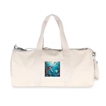 Jeu de couleurs de sirène sous-marine - Sac de sport en toile recyclée Stanley/Stella - blanc naturel - Devant