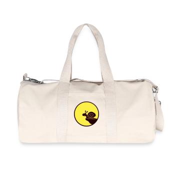 Snail Cliff Night Moon Round Mountain Funny Cute - Recycled Canvas Sports Bag by Stanley/Stella - natural - Front