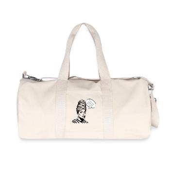 Awareness and Gratitude in Silhouette - Recycled Canvas Sports Bag by Stanley/Stella - natural - Front