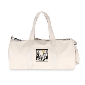 Fuchs im Winterwald - Recycelte Canvas-Sporttasche von Stanley/Stella - Naturweiß - Vorne