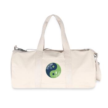 Minus hours at work Plus hours in life - Recycled Canvas Sports Bag by Stanley/Stella - natural - Front
