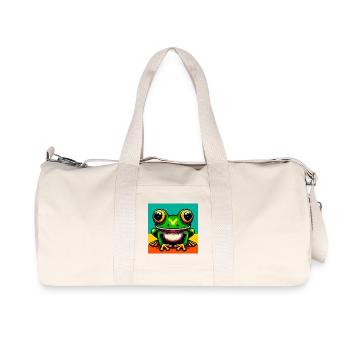 grenouille - Sac de sport en toile recyclée Stanley/Stella - blanc naturel - Devant