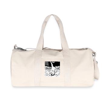 Katzenpfoten Blick unter Auto - Recycelte Canvas-Sporttasche von Stanley/Stella - Naturweiß - Vorne