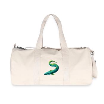 Aal - Cooles Low Poly Logo - Recycelte Canvas-Sporttasche von Stanley/Stella - Naturweiß - Vorne