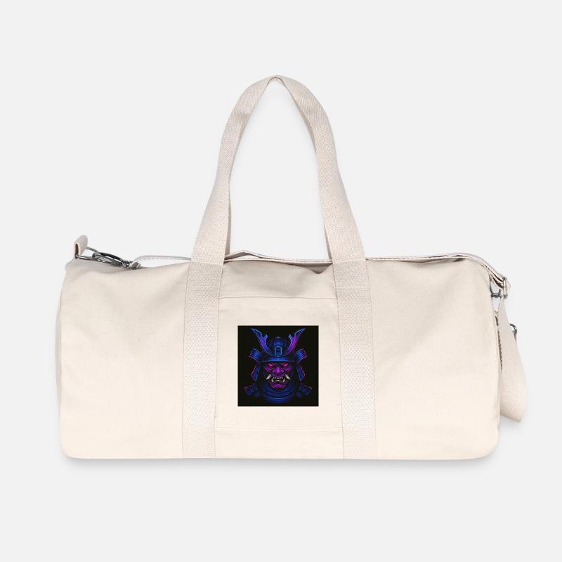 Neon Samurai Maske - Recycelte Canvas-Sporttasche von Stanley/Stella - Naturweiß