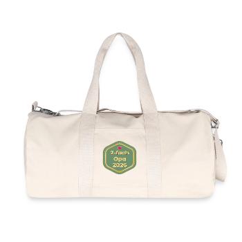 Double Grand-père 2026 - Annoncer le bébé - Sac de sport en toile recyclée Stanley/Stella - blanc naturel - Devant