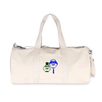 2 Frogs Sir Lunettes Empire Monocle Homme Chapeau Haut de forme - Sac de sport en toile recyclée Stanley/Stella - blanc naturel - Devant