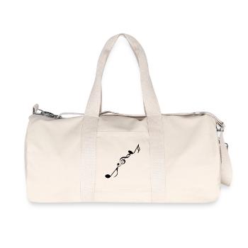 Notes de musique - Sac de sport en toile recyclée Stanley/Stella - blanc naturel - Devant