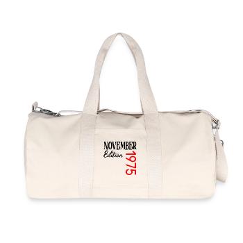 51ST BIRTHDAY 1975 NOVEMBER - Recycled Canvas Sports Bag by Stanley/Stella - natural - Front