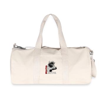 Punk Rock Cow - Recycled Canvas Sports Bag by Stanley/Stella - natural - Front