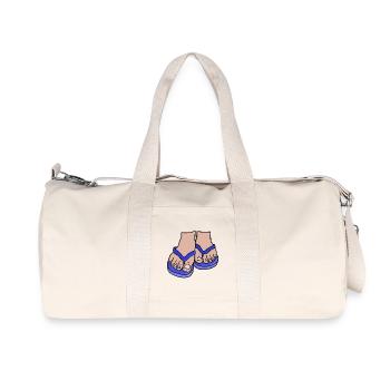 Blue Flip Flop Feet - Recycled Canvas Sports Bag by Stanley/Stella - natural - Front