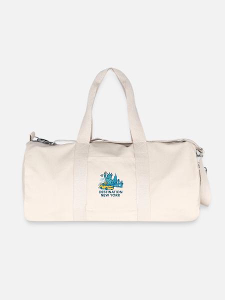 Destination New York - Recycled Canvas Sports Bag by Stanley/Stella - natural