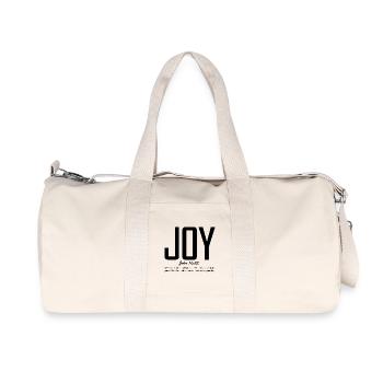 Dunkle, minimalistische Silhouette - Recycelte Canvas-Sporttasche von Stanley/Stella - Naturweiß - Vorne