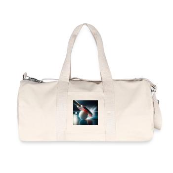 Sports, tennis de table - Sac de sport en toile recyclée Stanley/Stella - blanc naturel - Devant