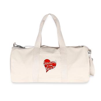 GRANDMA IS THE BEST - Recycelte Canvas-Sporttasche von Stanley/Stella - Naturweiß - Vorne