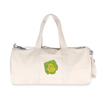 Gelbe Schlange und Gänseblümchen - Recycelte Canvas-Sporttasche von Stanley/Stella - Naturweiß - Vorne