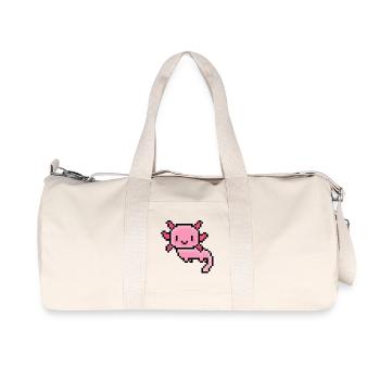 Süßer Pixel-Axolotl – Kawaii Tierdesign - Recycelte Canvas-Sporttasche von Stanley/Stella - Naturweiß - Vorne