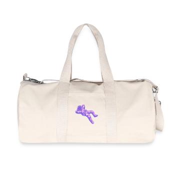 Vaporwave astronaut in purple and pink - Recycled Canvas Sports Bag by Stanley/Stella - natural - Front