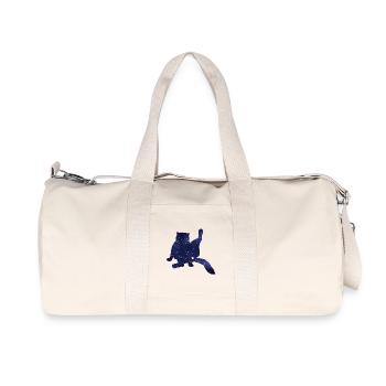 Cat Silhouette Funny Starry Sky - Recycled Canvas Sports Bag by Stanley/Stella - natural - Front