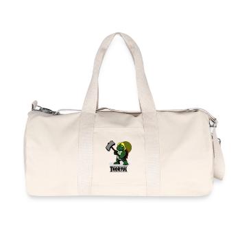 THORTUE! (superhero turtle) - Recycled Canvas Sports Bag by Stanley/Stella - natural - Front