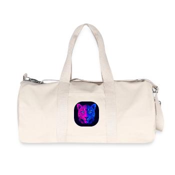 Neon Geometric Leopard - Recycled Canvas Sports Bag by Stanley/Stella - natural - Front