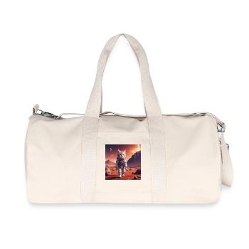Astronaute chat sur Mars - Sac de sport en toile recyclée Stanley/Stella - blanc naturel - Devant
