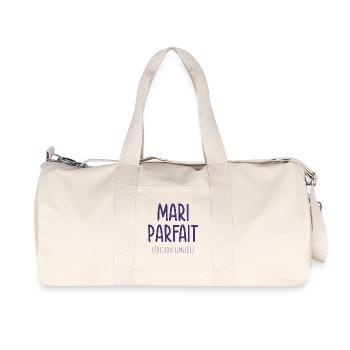 Mari parfait édition limitée humour cadeau origina - Sac de sport en toile recyclée Stanley/Stella - blanc naturel - Devant