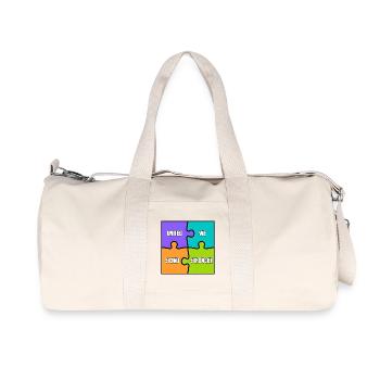 UNITED WE STAND STRONGER - Recycled Canvas Sports Bag by Stanley/Stella - natural - Front
