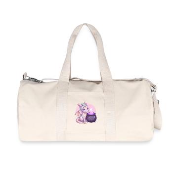 Dragon mignon avec chaudron magique – Fantasy Art - Sac de sport en toile recyclée Stanley/Stella - blanc naturel - Devant