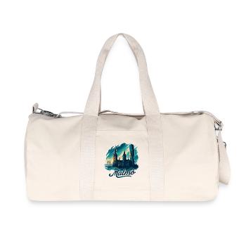 Malmö Stadt Schweden cool maritim Geschenk - Recycelte Canvas-Sporttasche von Stanley/Stella - Naturweiß - Vorne