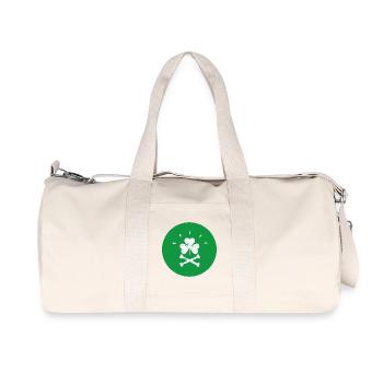 Jolly Roger Shamrock St. Patrick's Day - Recycled Canvas Sports Bag by Stanley/Stella - natural - Front