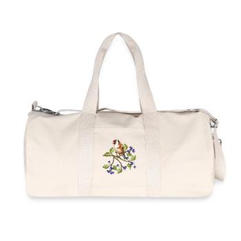Bunter Vogel - Recycelte Canvas-Sporttasche von Stanley/Stella - Naturweiß - Vorne