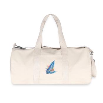 Segeltraum Farbexplosion - Recycelte Canvas-Sporttasche von Stanley/Stella - Naturweiß - Vorne