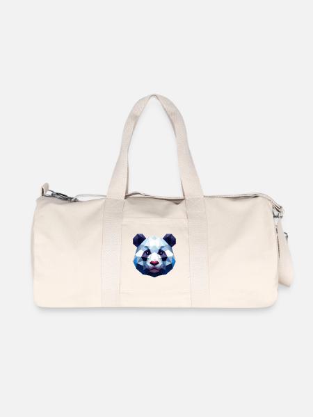 Panda Lowpoly - Sac de sport en toile recyclée Stanley/Stella - blanc naturel