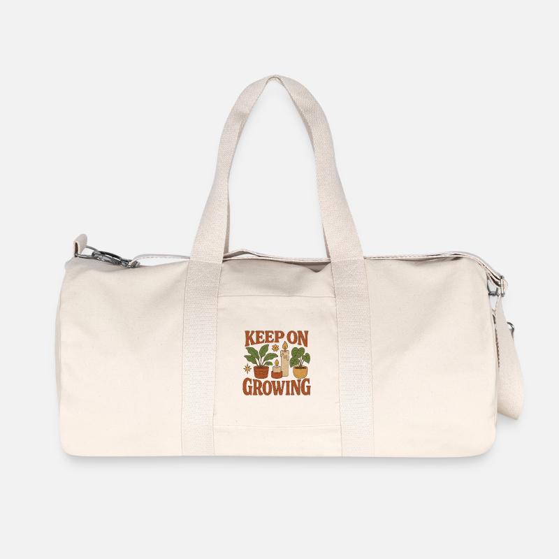 Keep_on_Growing - Recycelte Canvas-Sporttasche von Stanley/Stella - Naturweiß