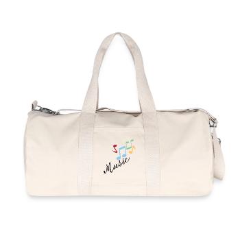 Colorful musical notes - Recycled Canvas Sports Bag by Stanley/Stella - natural - Front