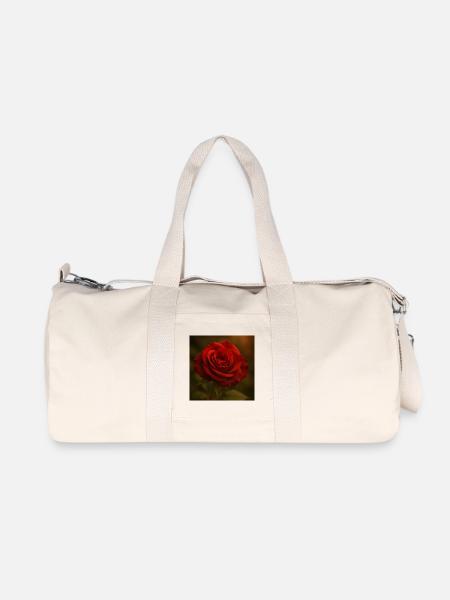 Natur - Blumen - Rose - Recycelte Canvas-Sporttasche von Stanley/Stella - Naturweiß