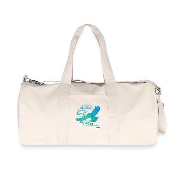 Jesaja 40 31 - Wie Adler Lettering - Recycelte Canvas-Sporttasche von Stanley/Stella - Naturweiß - Vorne