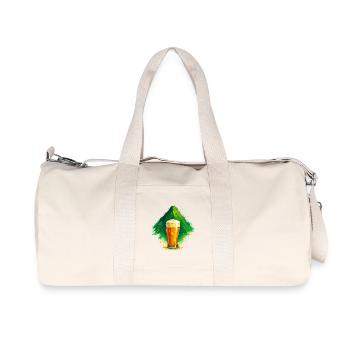 Bier im Bergpanorama - Recycelte Canvas-Sporttasche von Stanley/Stella - Naturweiß - Vorne