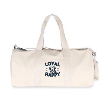 Treues und fröhliches Hündchen - Recycelte Canvas-Sporttasche von Stanley/Stella - Naturweiß - Vorne