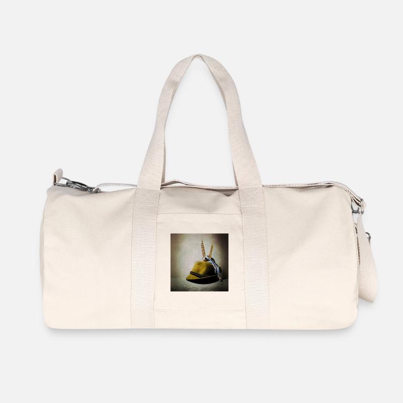 Alpenhut mit Federband - Recycelte Canvas-Sporttasche von Stanley/Stella - Naturweiß