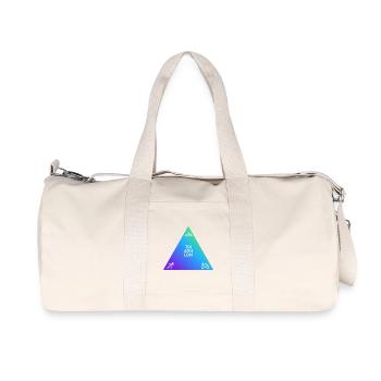 Triathlon Dreieck Gradient Logo - Recycelte Canvas-Sporttasche von Stanley/Stella - Naturweiß - Vorne