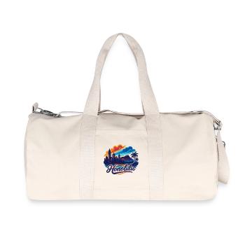 Honolulu Waikiki Capital Hawaii Aloha cadeau - Sac de sport en toile recyclée Stanley/Stella - blanc naturel - Devant