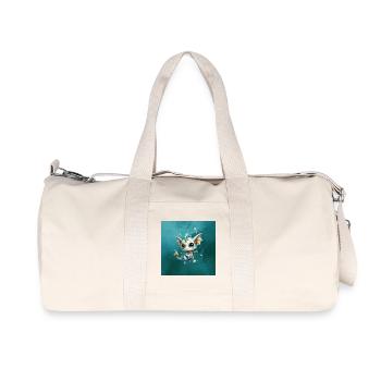 Steampunk Drache Blaues Monokel - Recycelte Canvas-Sporttasche von Stanley/Stella - Naturweiß - Vorne