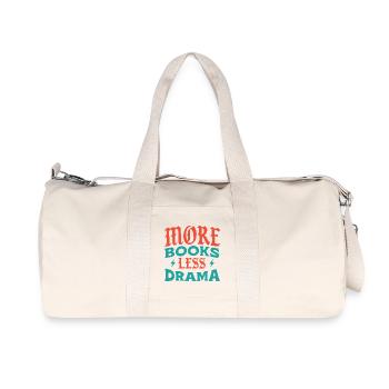 More Books Less Drama - Recycled Canvas Sports Bag by Stanley/Stella - natural - Front