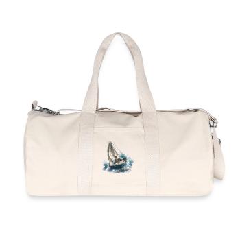 Segelboot im Sturm - Recycelte Canvas-Sporttasche von Stanley/Stella - Naturweiß - Vorne