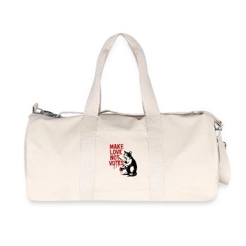 Faites l’amour pas les votes Chat - Sac de sport en toile recyclée Stanley/Stella - blanc naturel - Devant