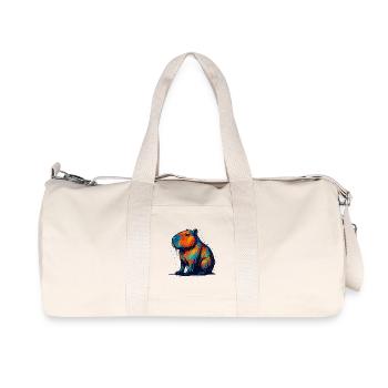 Colorful Hippo Splash - Recycled Canvas Sports Bag by Stanley/Stella - natural - Front