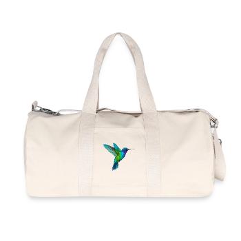 Rainbow Hummingbird Flight - Recycled Canvas Sports Bag by Stanley/Stella - natural - Front