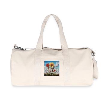Surreal Sun Head Face - Recycled Canvas Sports Bag by Stanley/Stella - natural - Front